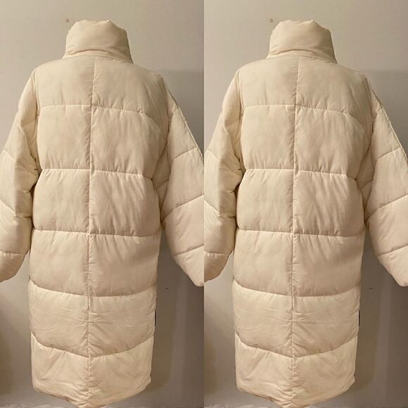 💯 URBAN OUTFITTERS Puffer White Coat - Picture 4 of 6